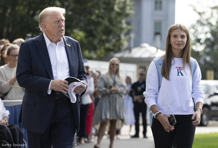 Donald Trump és Kai Trump. (Fotó: Getty Images)