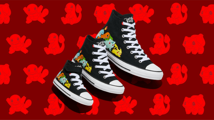 Többek között ezt a cipőt adta ki a Converse a Pokémon 25. évfordulójára