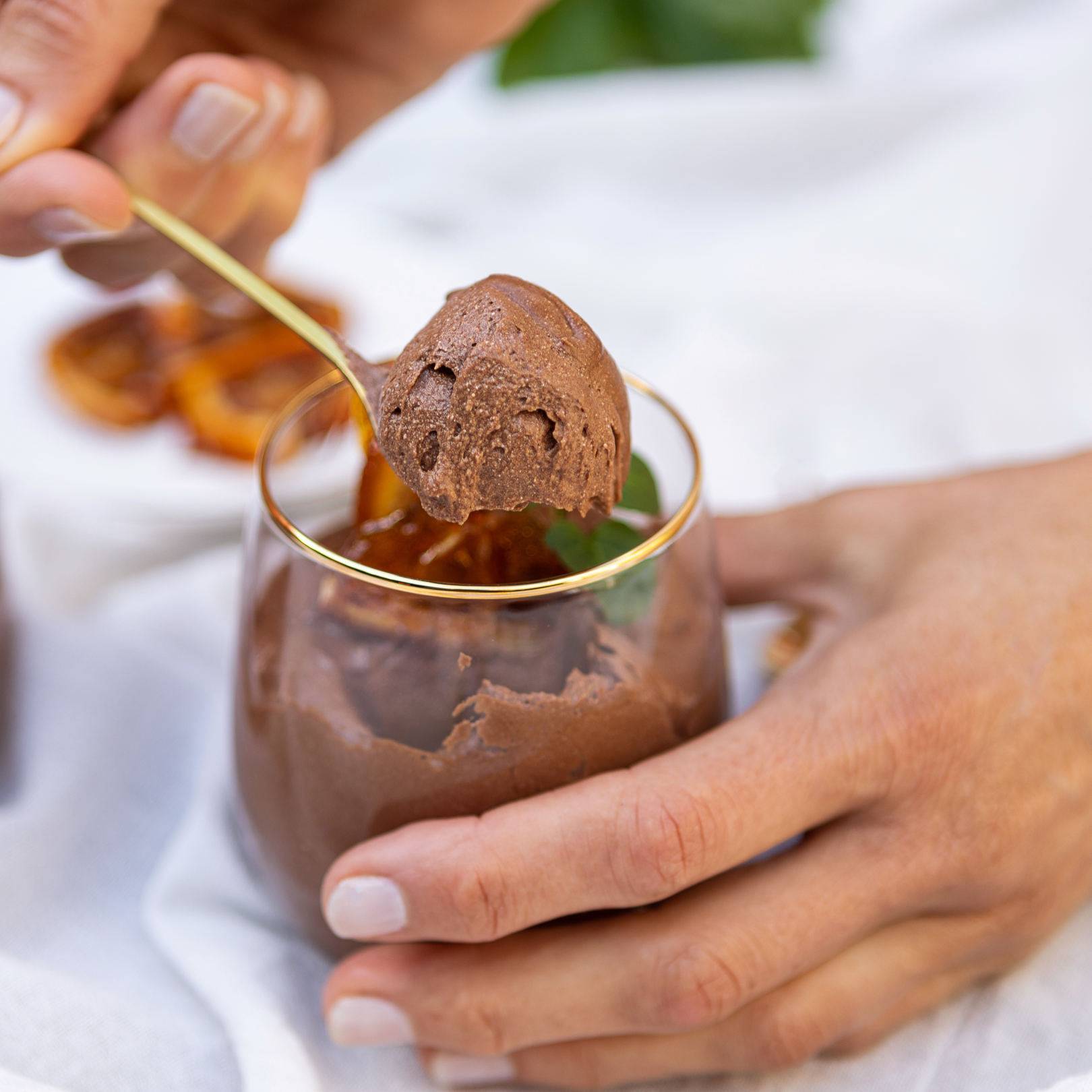 Csokimousse tejmentesen.