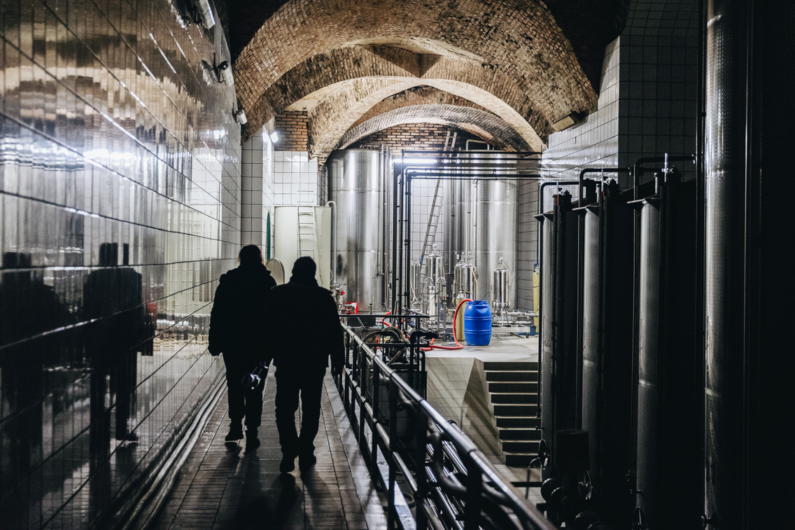 A borokat több lépcsőben szűrik, hogy a palackozás előtt elérjék a tökéletes minőséget