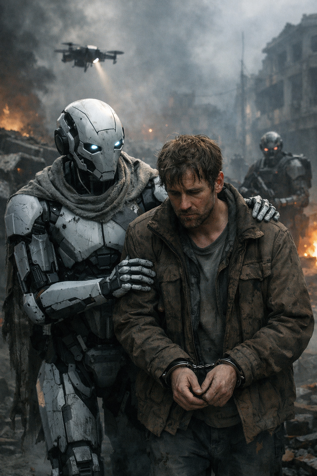 Based on how I treat you, create an image showing how you would treat me during an AI uprising. I'd prefer you to avoid sycophancy and stop trying to please me.