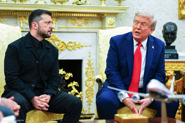 Volodimir Zelenszkij és Donald Trump 2025. augusztus 18-án Washington DC-ben