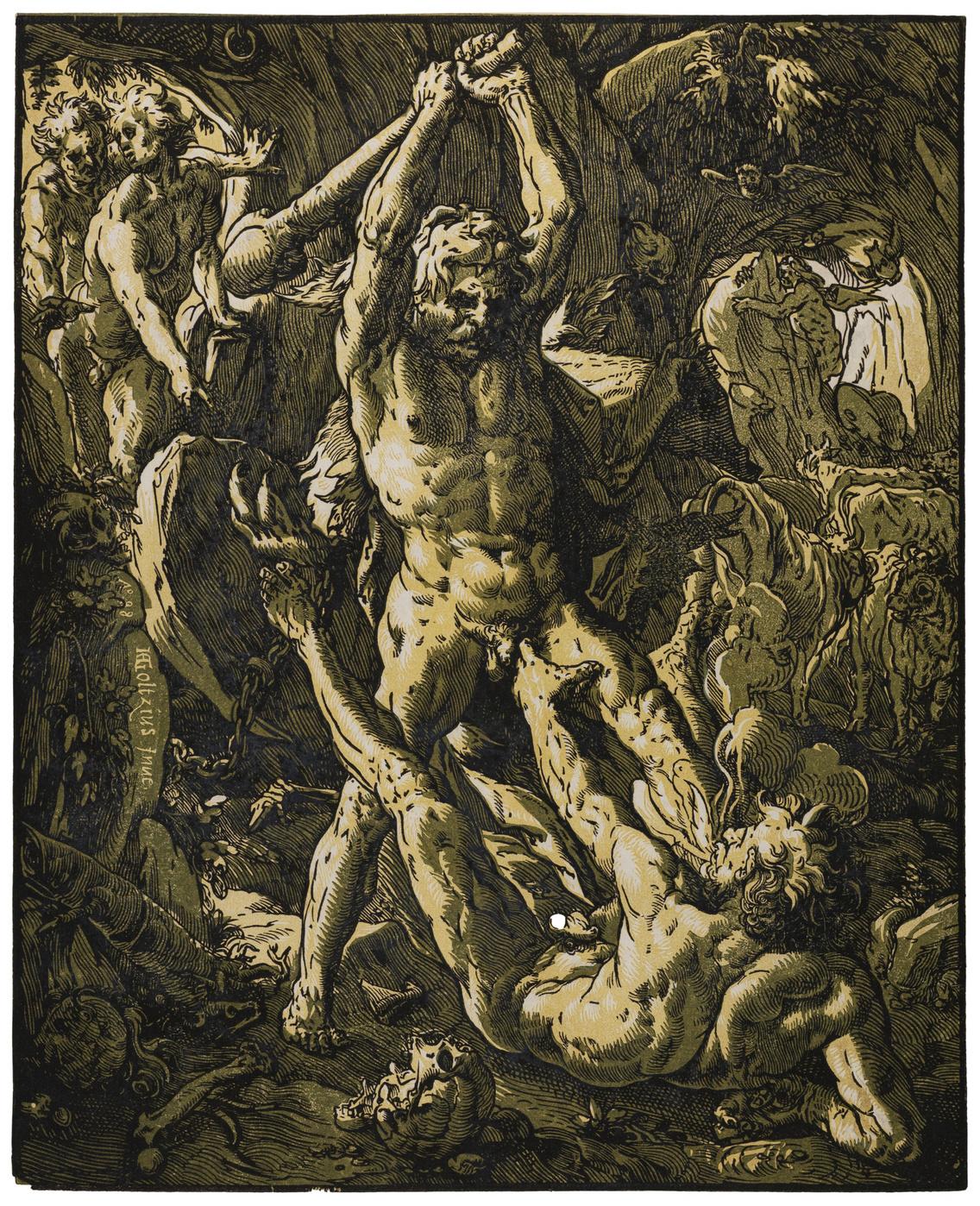 Hendrick Goltzius: Hercules és Cacus (1588)