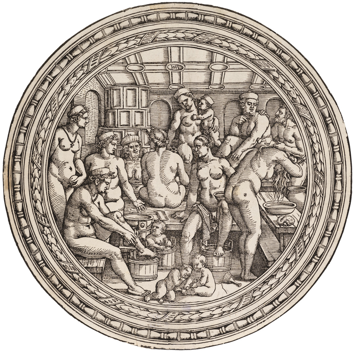 Sebald Beham: A női fürdőház (1531–1535 körül)