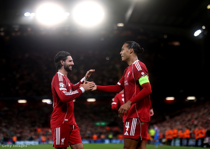 szoboszlai Dominik és Virgil van Dijk 2025. szeptember 17-én