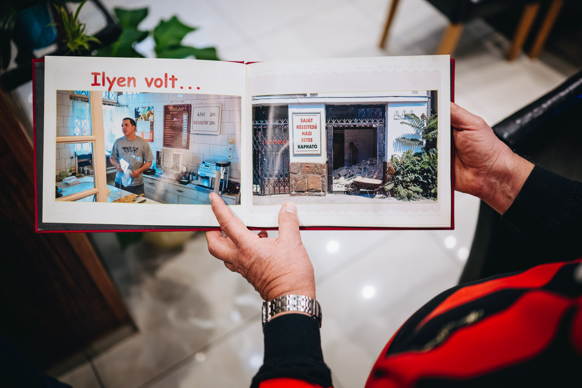 A mostani üzlet felújítás előtt és alatt