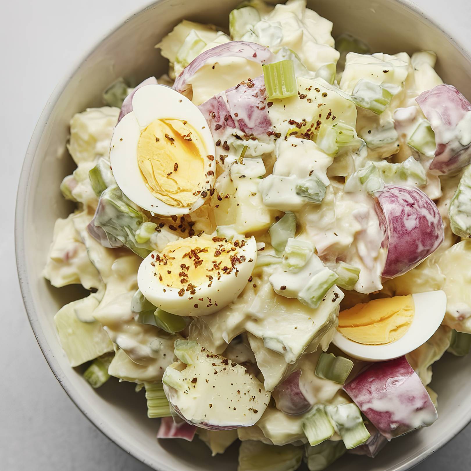 Majonézes krumplisaláta.