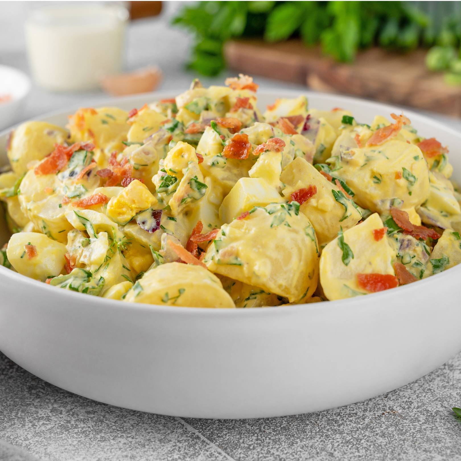 Baconos krumplisalata