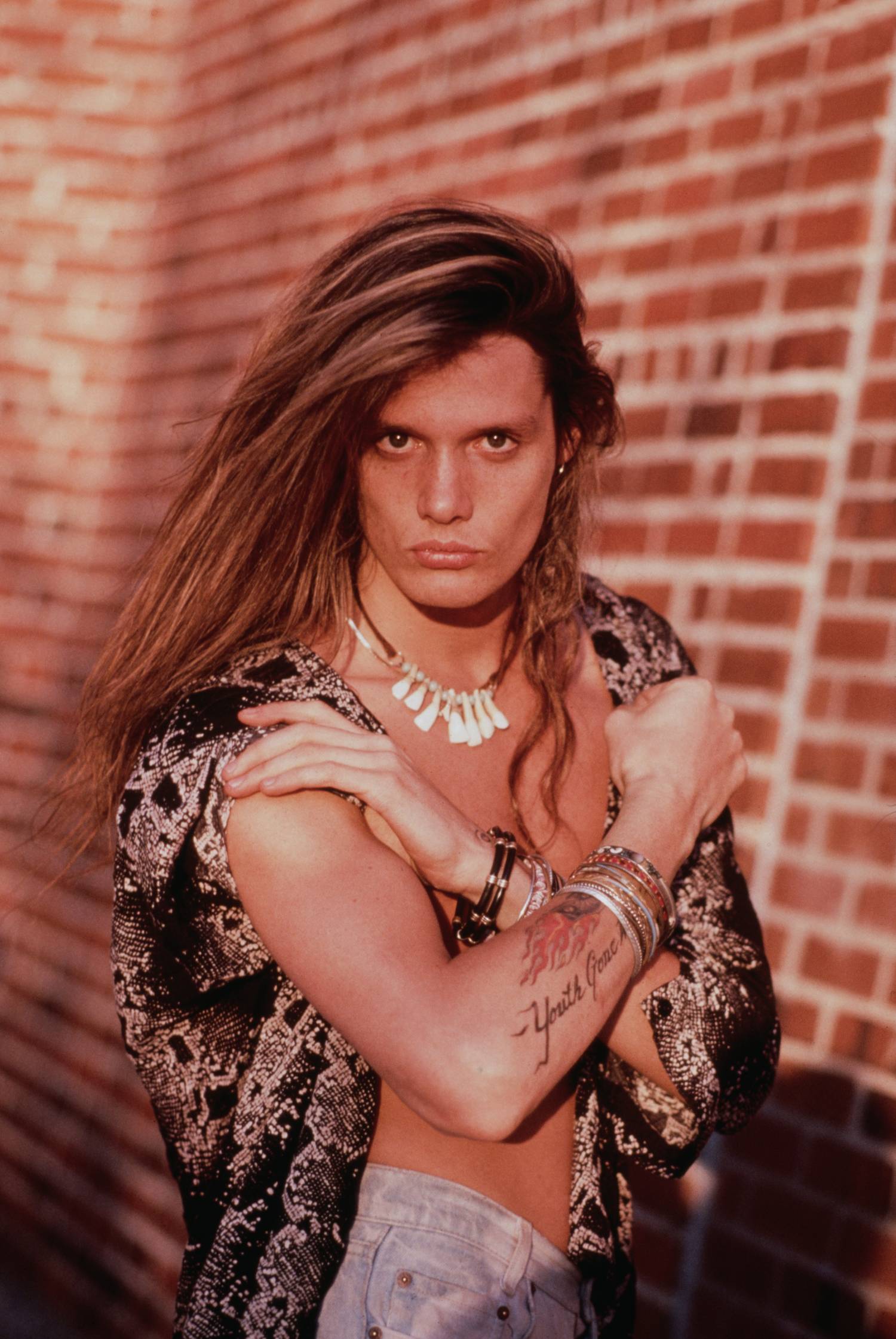 Így festett a Skid Row énekese, Sebastian Bach 1989-ben.