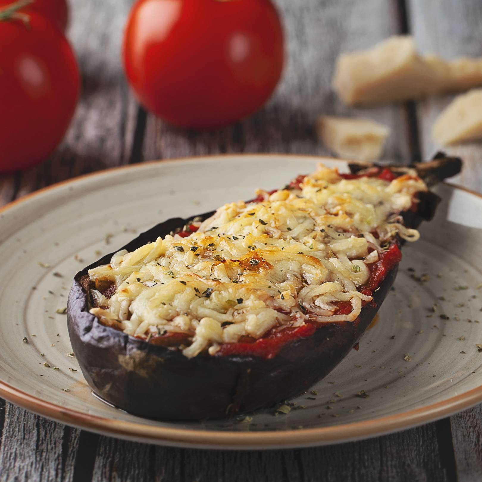 Töltött padlizsán.