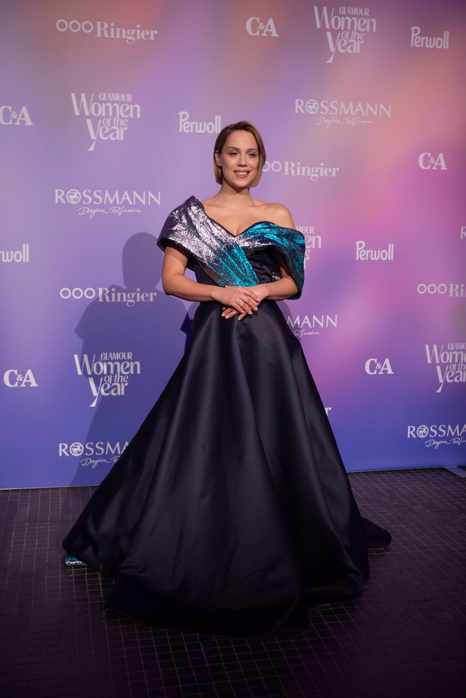 Lékai-Kiss Ramóna egy Demeter Richárd kreációban érkezett a 2024-es díjátadóra.&nbsp;