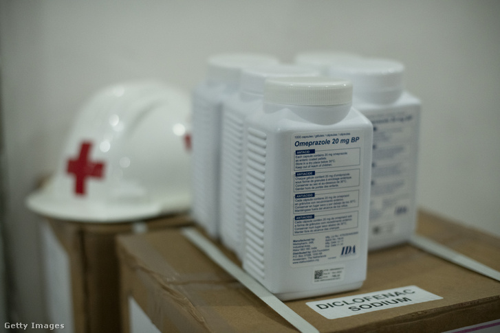 Egy omeprazolt tartalmazó doboz 2019. június 19-én