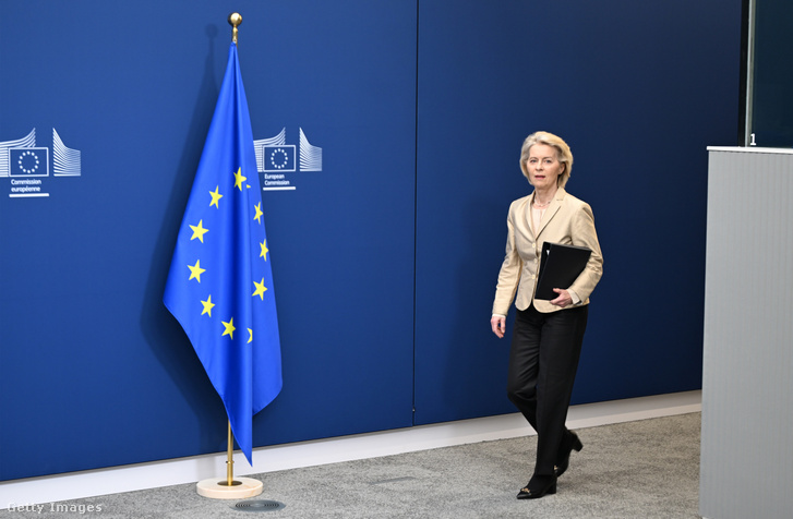 Ursula von der Leyen, az Európai Bizottság elnöke a Berlaymont épületében, 2026. március 18-án Brüsszelben