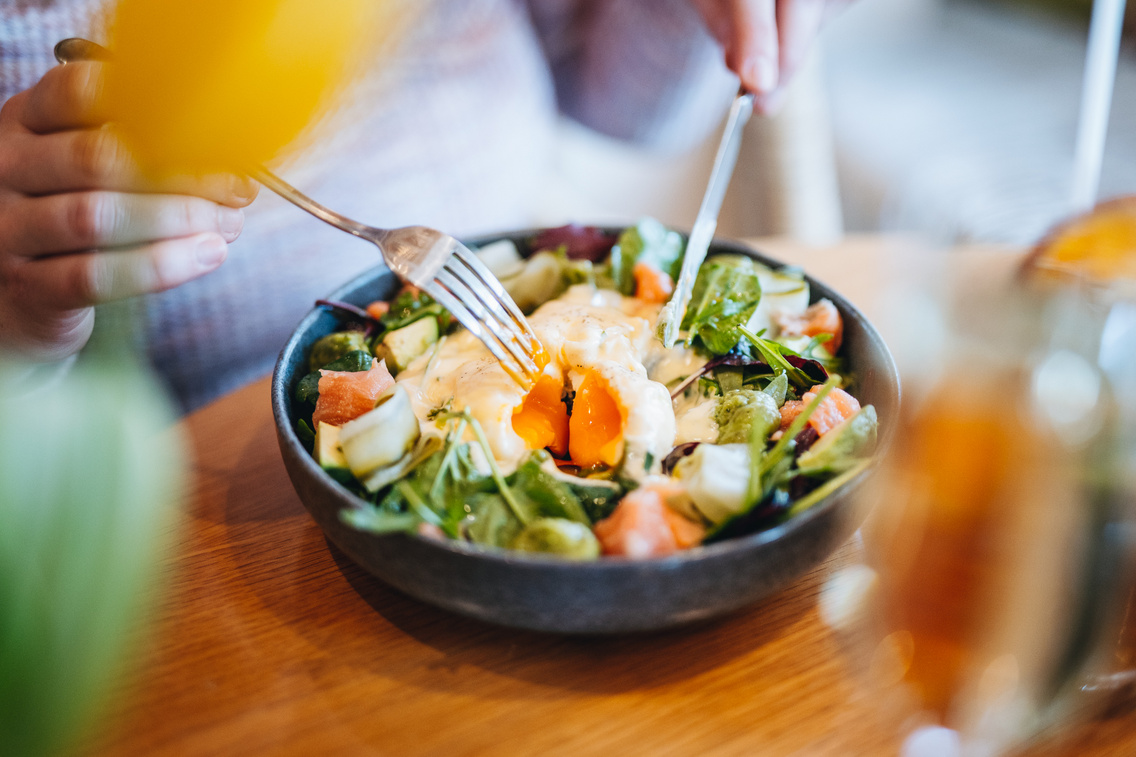 Bloom avo salmon Eggs Benedict