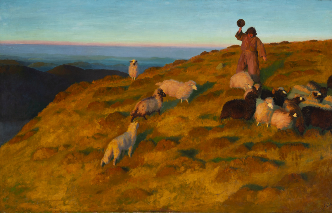 Glatz Oszkár: Est a havason, 1897, olaj, vászon, 180 × 282 cm, Szépművészeti Múzeum – Magyar Nemzeti Galéria