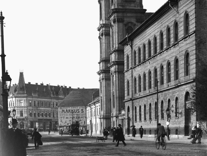 Margit körút, szemben az Országúti ferences templom, 1909