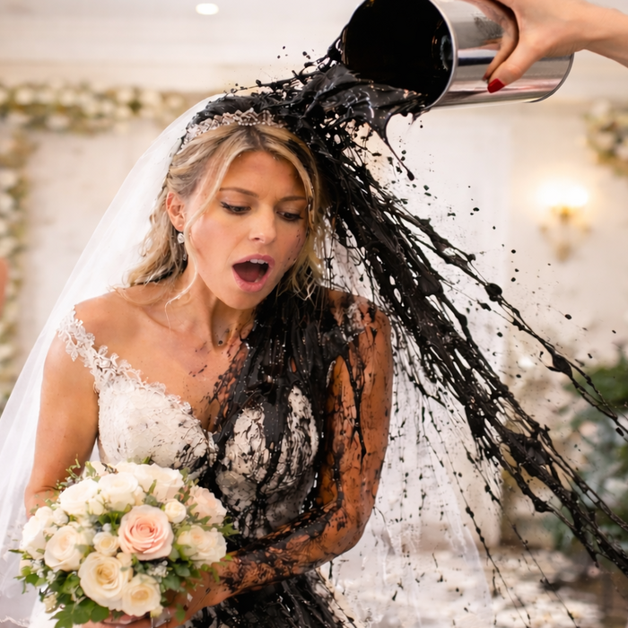 Brutális bosszú: fekete festékkel öntötte le a menyasszonyt a sógornője a szertartás előtt, ezért támadt rá