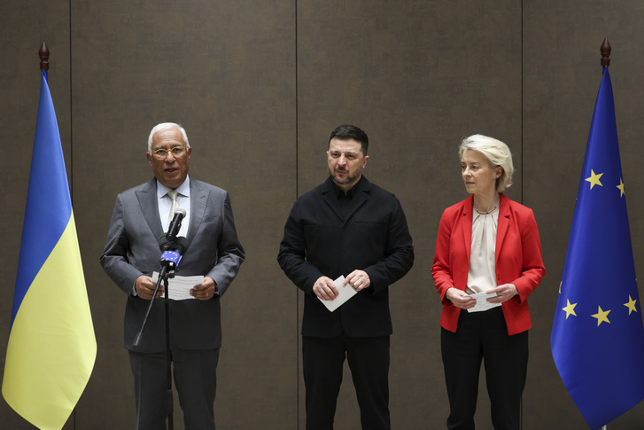 António Costa, Volodimir Zelenszkij és Ursula von der Leyen