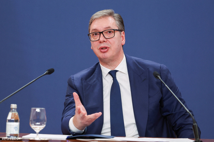 Alekszandar Vucsics szerb elnök 2025. október 22-én