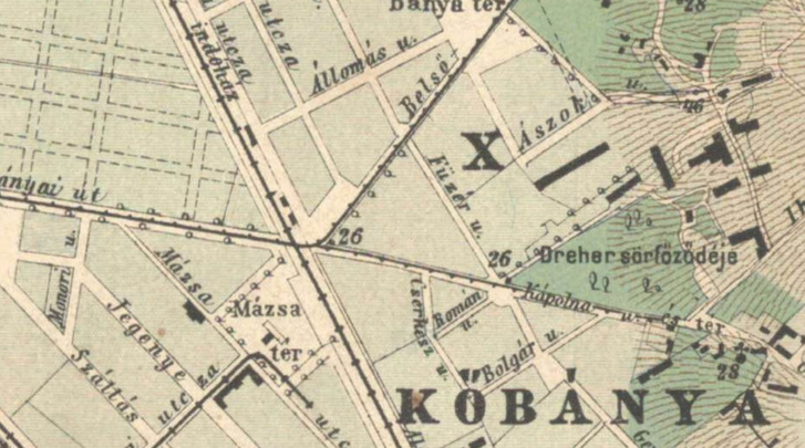 Kamarássy Jenő terve a Kőbánya alsó állomáshoz, 1939