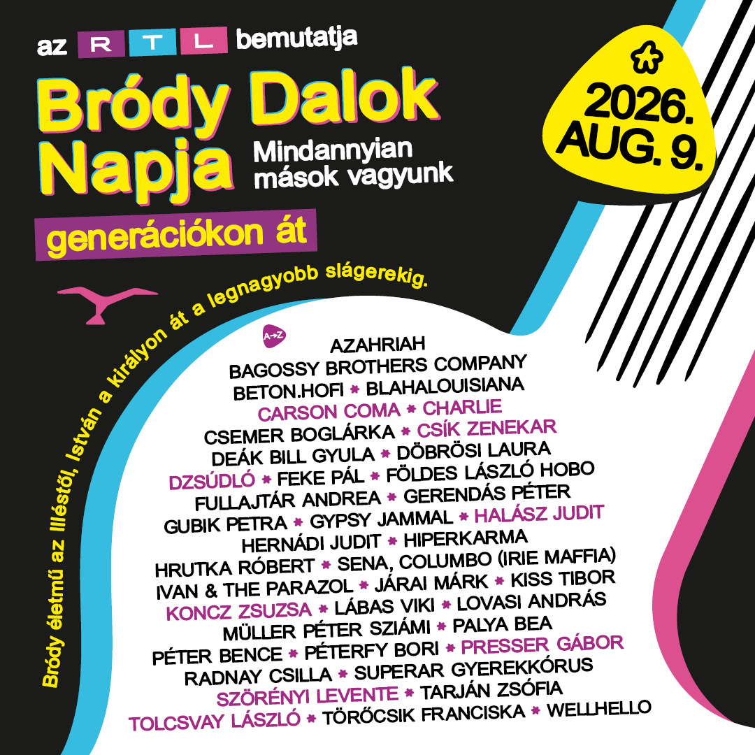 sziget 2026 brody dalok napja