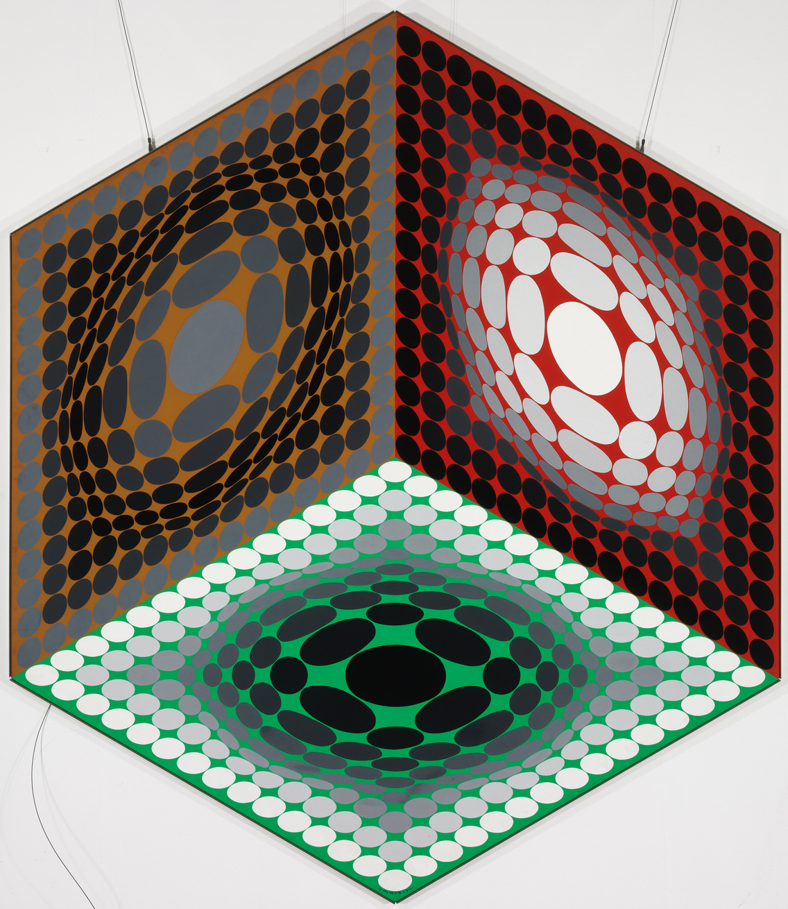 Victor Vasarely: Woo, akril, vászon, 200 × 105 cm, 1972–1975