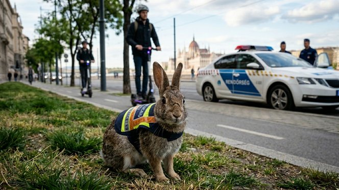 A BRFK is felült a mémhajóra, reagáltak a rollerest letaroló nyúl esetére