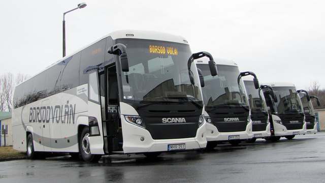 A Borsod Volán Scania buszai