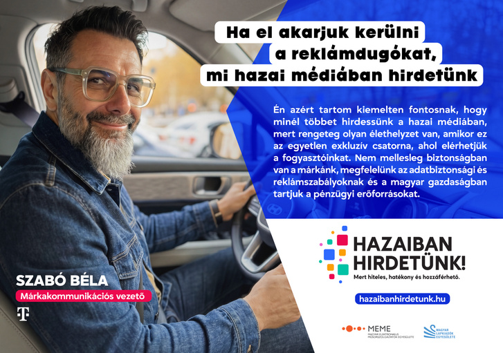 A MEME Hazaiban Hirdetünk kampányában Szabó Béla, a Magyar Telekom márka- és kommunikációs igazgatója is feltűnik