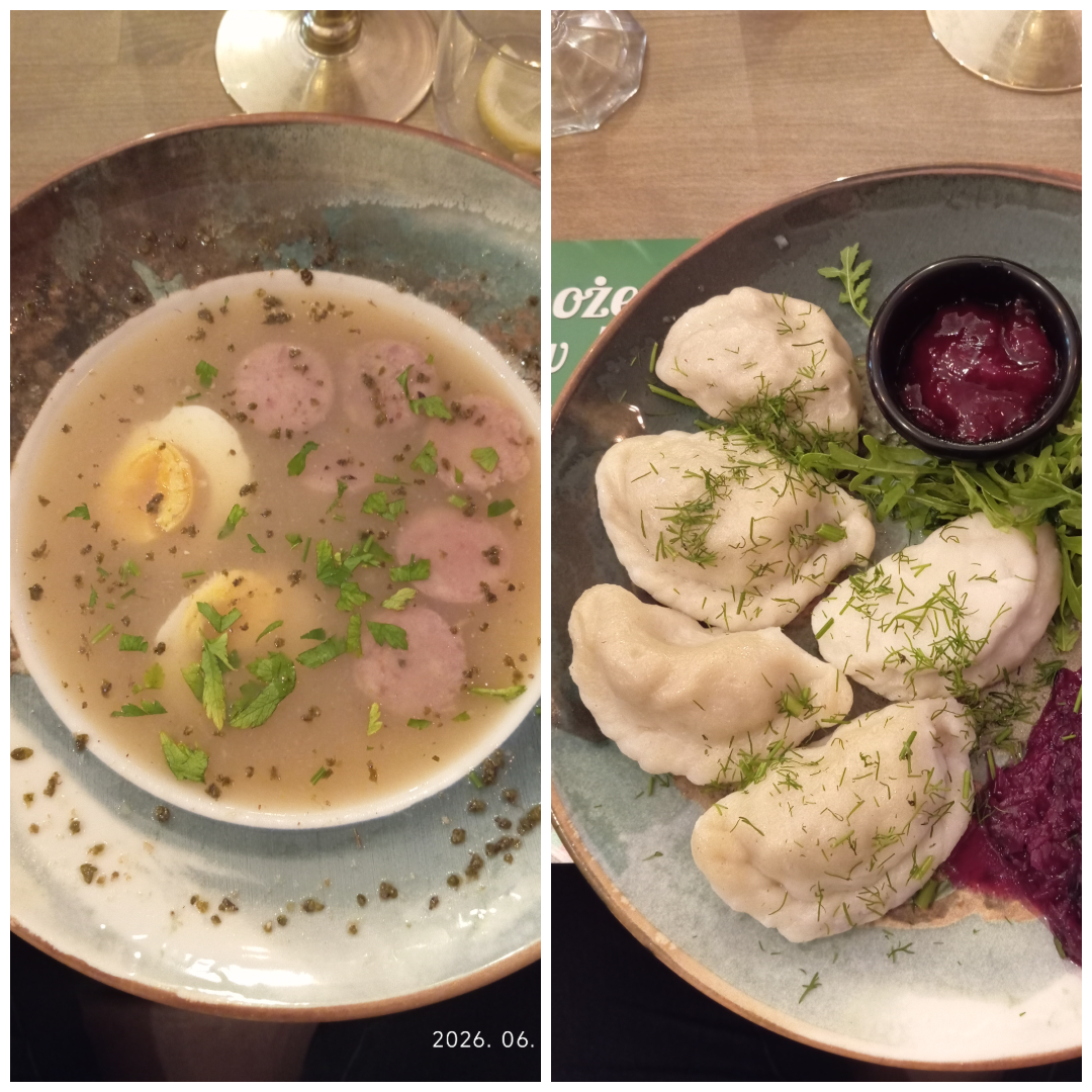 A żurek és a pierogi.