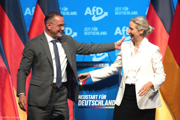 Tino Chrupalla és Alice Weidel 2026. július 5-én