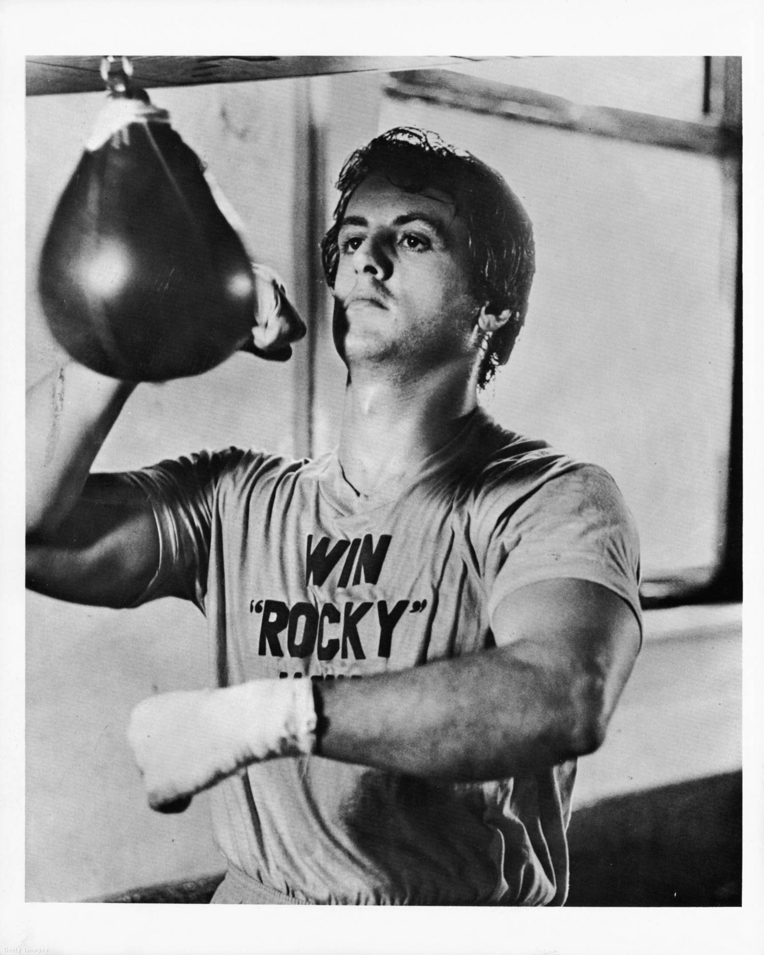 Sylvester Stallone a Rocky című filmben 1976-ban.
