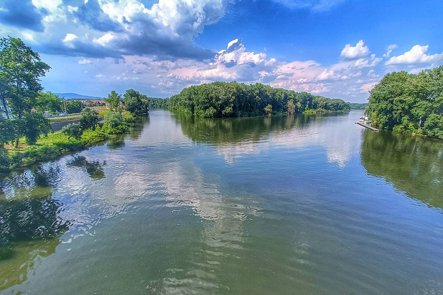 A Tisza és a Bodrog találkozása Tokajban.