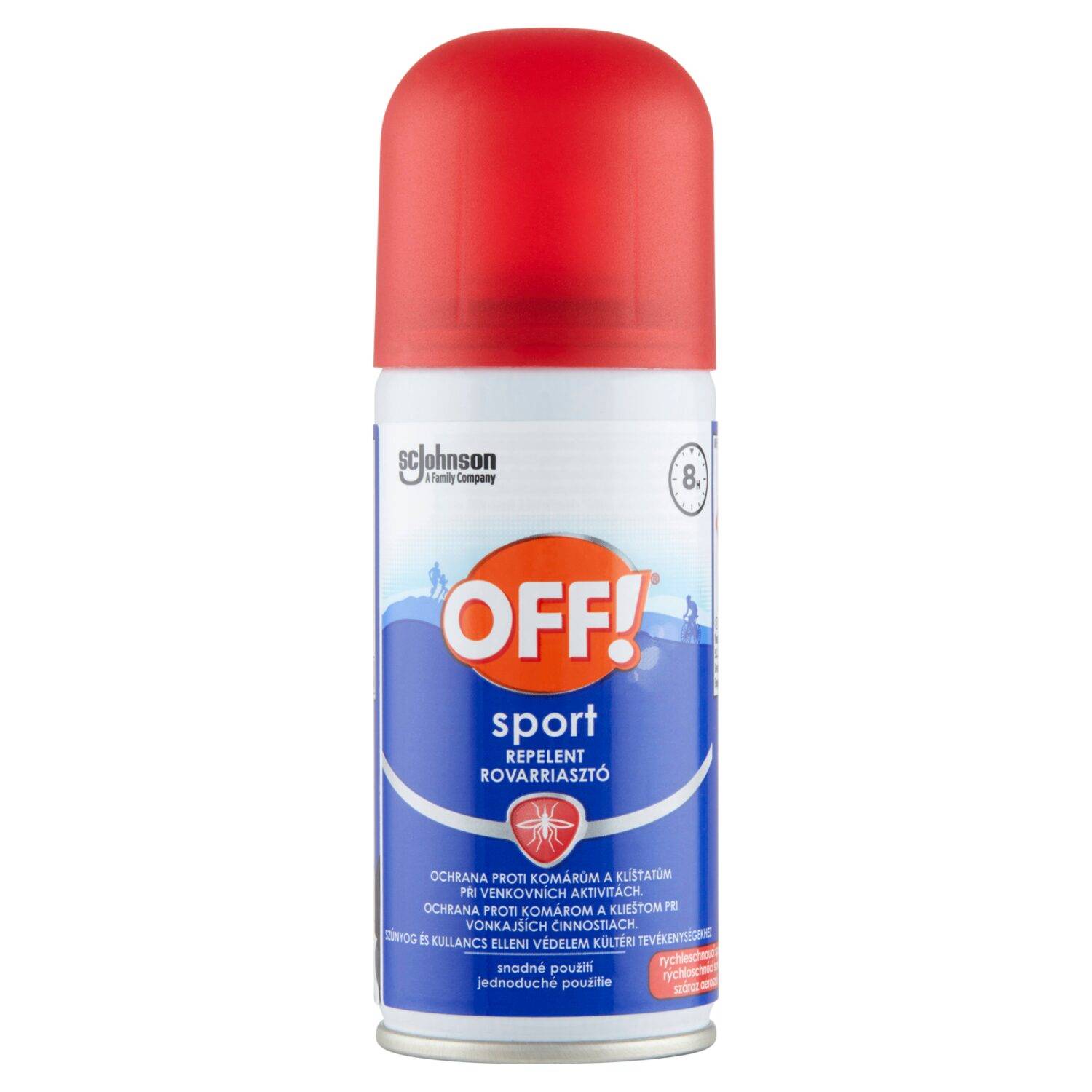 A 25%-os DEET-tartalmú OFF! Sport száraz aeroszol elsősorban azoknak lehet jó választás, akik sportoláshoz, kiránduláshoz vagy hosszabb szabadtéri programhoz keresnek szúnyogriasztót. Előnye a száraz formula, amely nem hagy olyan ragacsos érzetet a bőrön, mint egyes hagyományos permetek. A gyártói adatok szerint akár 8 órán át is védelmet nyújthat a szúnyogok ellen. 1 590 forintba kerül a flylite.hu oldalán.