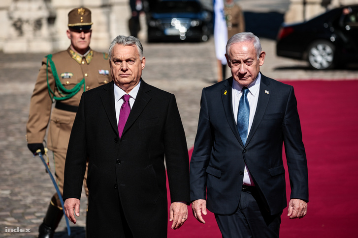 Benjamin Netanjahu és Orbán Viktor 2025. április 3-án
