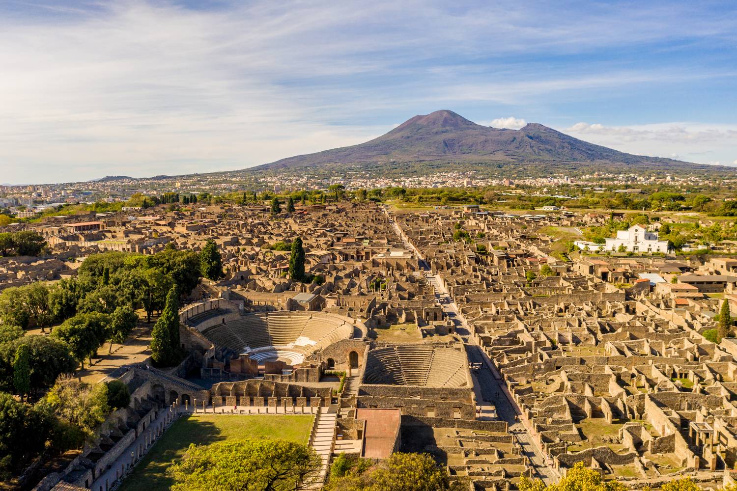 Pompeji városa a napjainkban.