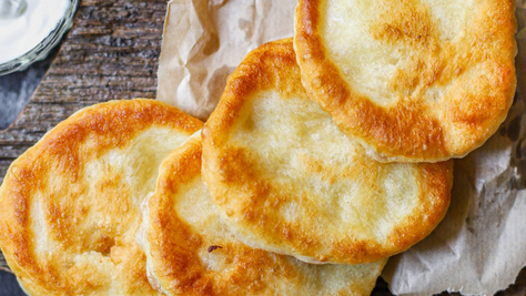 Házi lángos air fyerben sütve, olaj nélkül