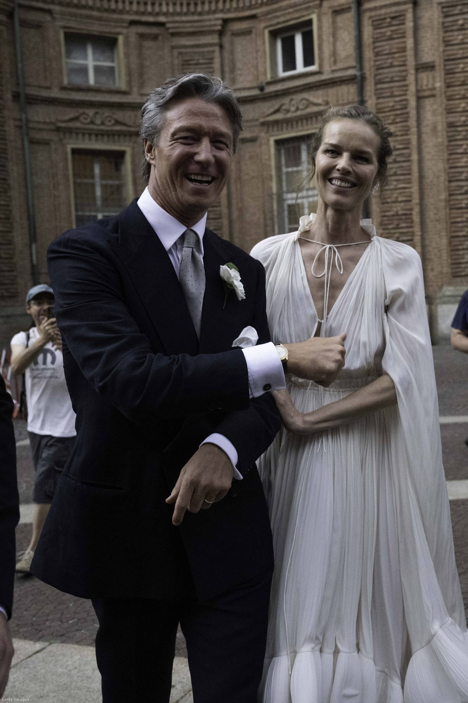 Eva Herzigová és Gregorio Marsiaj az esükőjükön.