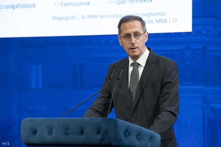 Varga Mihály, a Magyar Nemzeti Bank (MNB) elnöke sajtótájékoztatót tart az MNB Monetáris Tanácsának kamatdöntő ülése után a jegybank épületében 2026. június 23-án