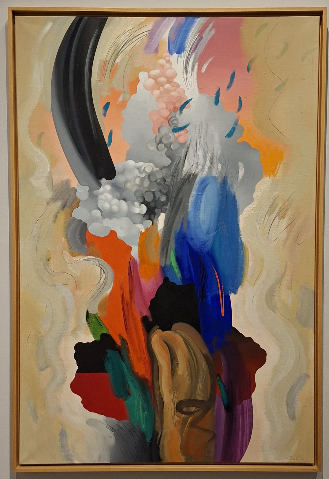 Keserü Ilona: Átfestett rák, 1975–1989, akril, vászon, 180 × 120 cm