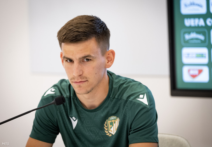 Vitális Milán játékos az ETO FC labdarúgócsapatának sajtótájékoztatóján a győri ETO Stadionban 2026. július 29-én