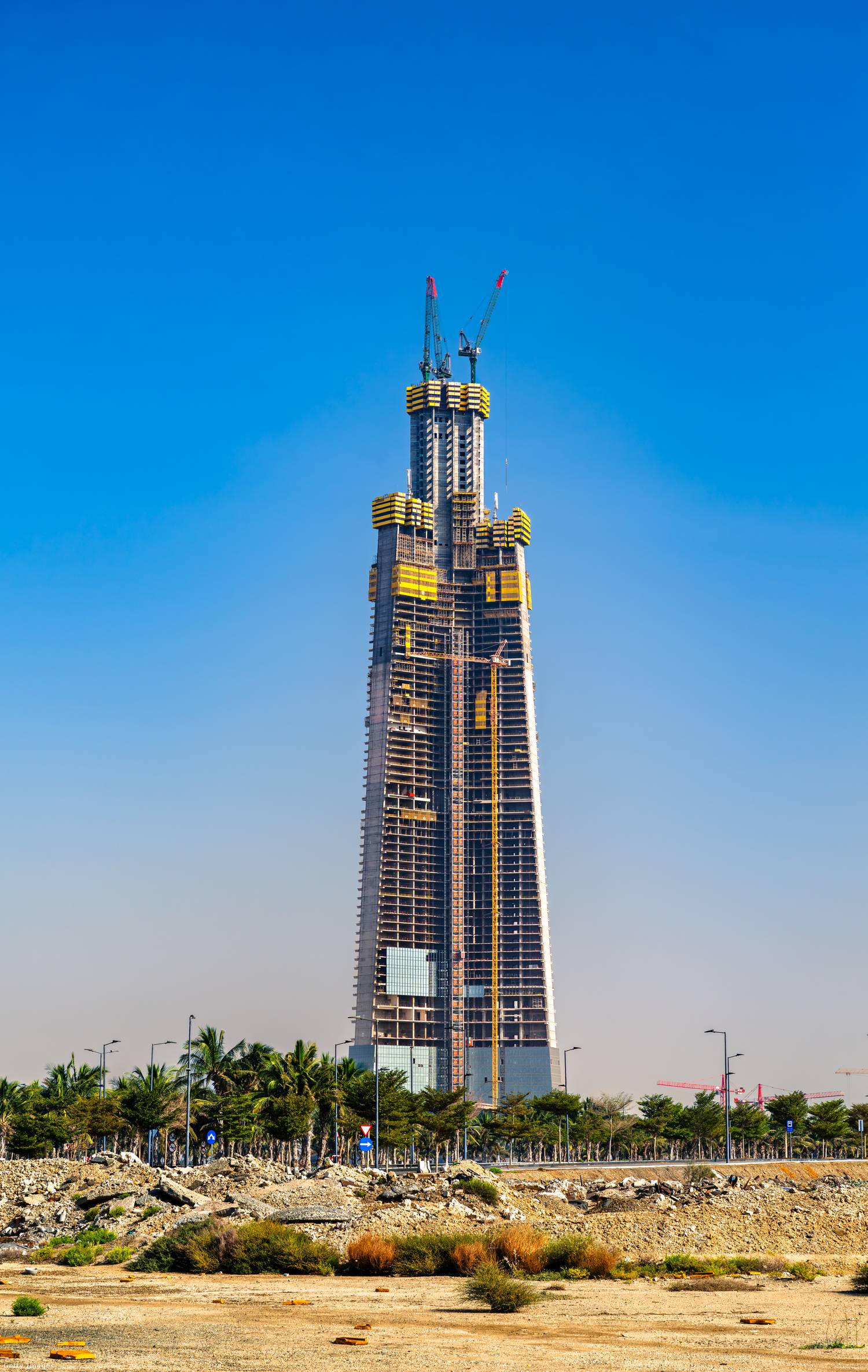 2026-os kép a Dzsidda-toronyról (Jeddah Tower).