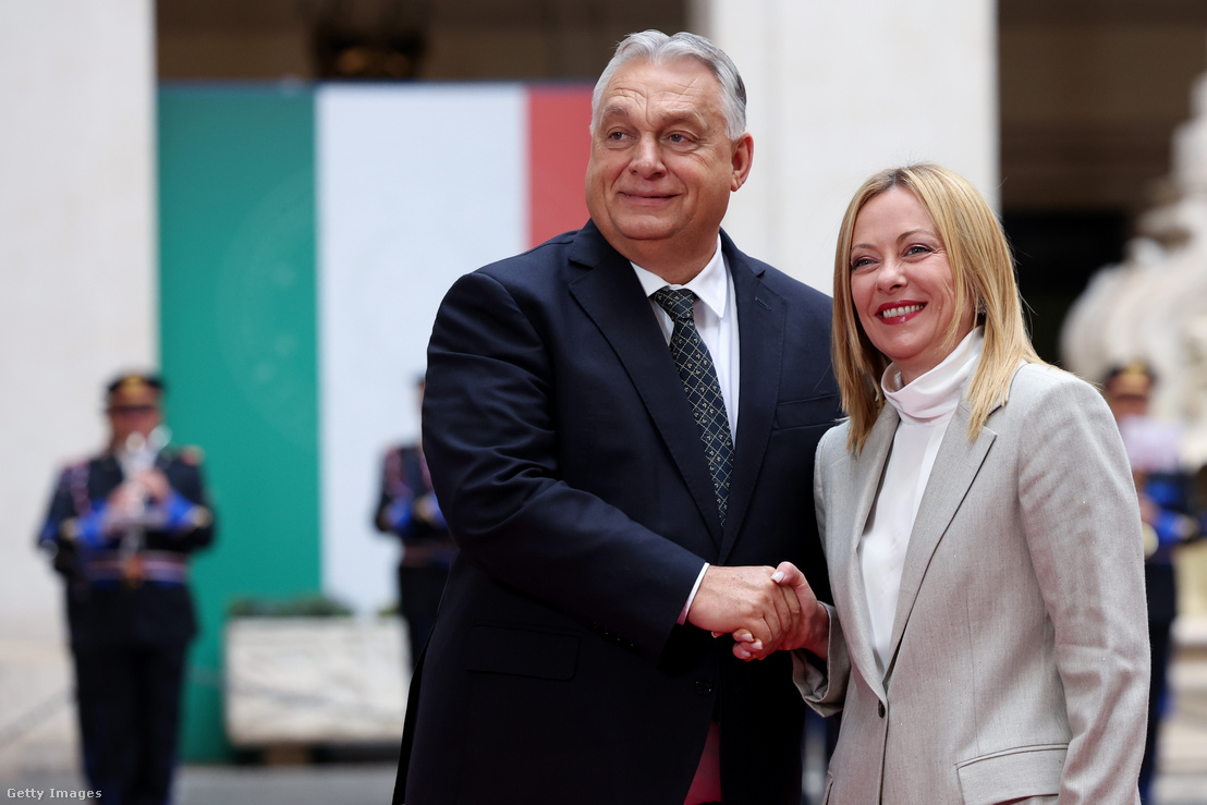 Orbán Viktor és Giorgia Meloni 2025. október 27-én