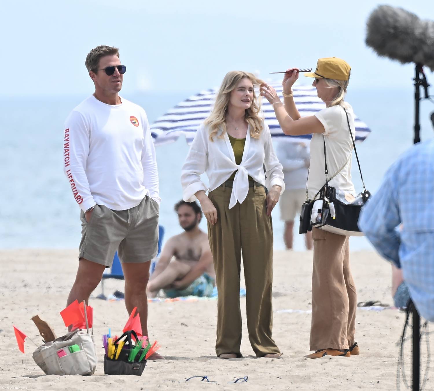 Erika Eleniak az új Baywatch sorozat forgatásán áprilisban.