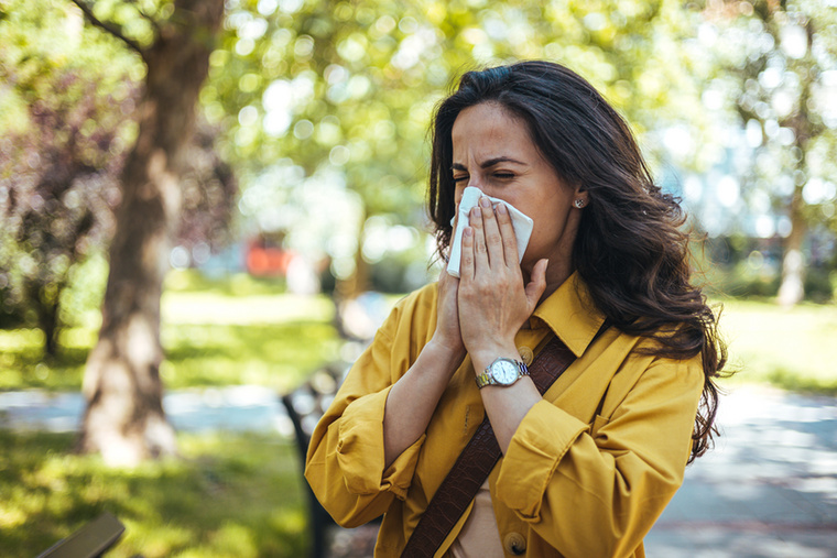 A hajon és a bőrön is hazavihető a pollenNem csupán a ruházat gyűjti össze az allergéneket, ugyanis a pollen könnyen megtapadhat a hajon és a bőrön is, majd onnan a párnára, az ágyneműre vagy a bútorokra kerülhet
