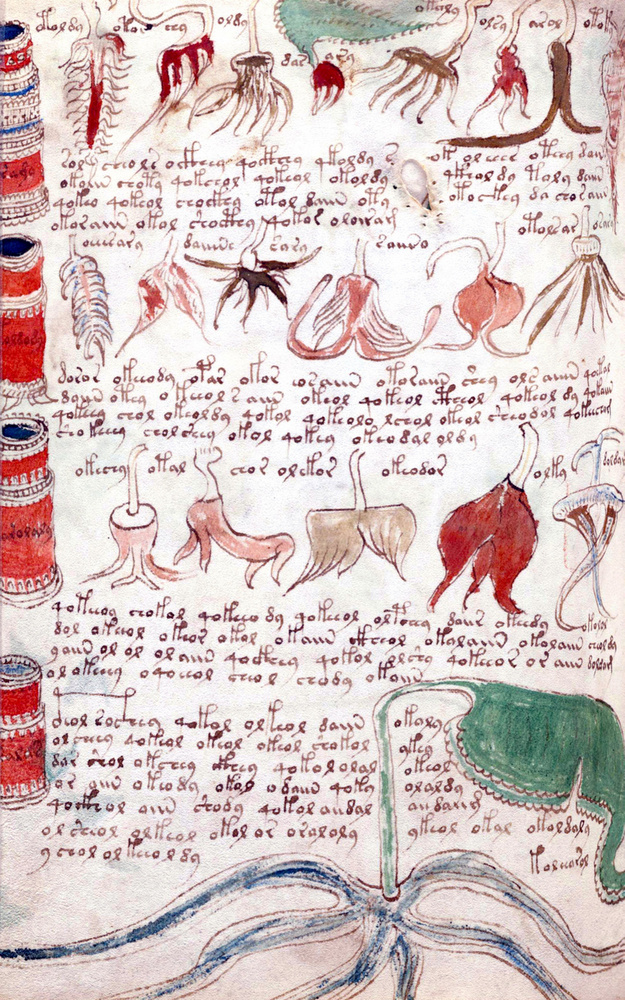 A Voynich-kéziratA Voynich-kézirat körülbelül 600 éves, különös illusztrációkkal és ismeretlen írásjelekkel teli könyv, amelyet máig nem sikerült megfejteni