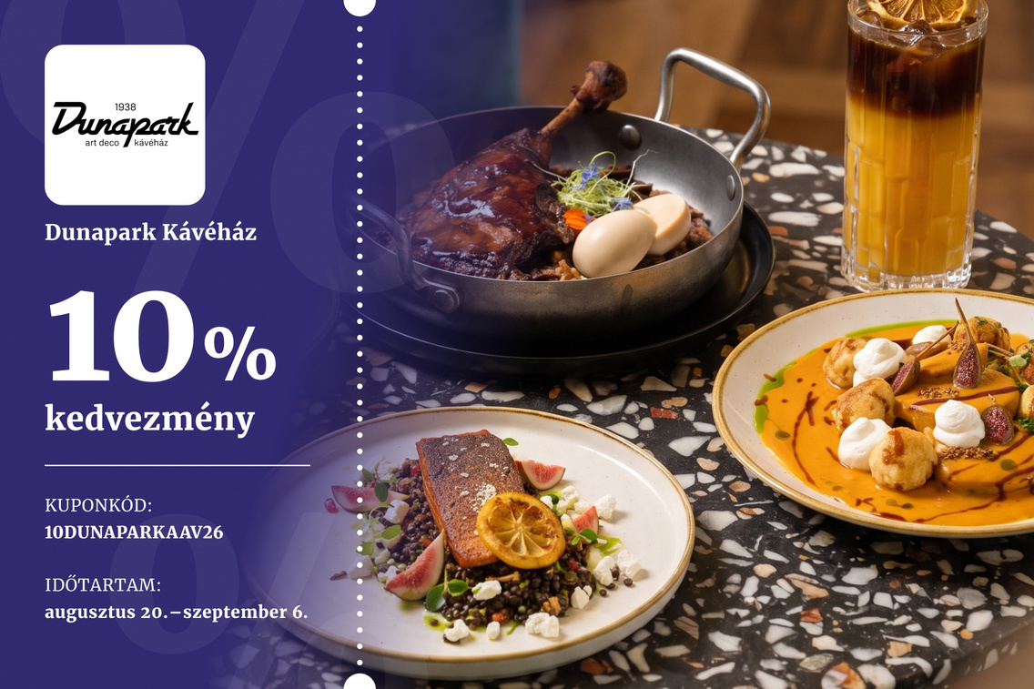 28 kupon – Dunapark Kávéház