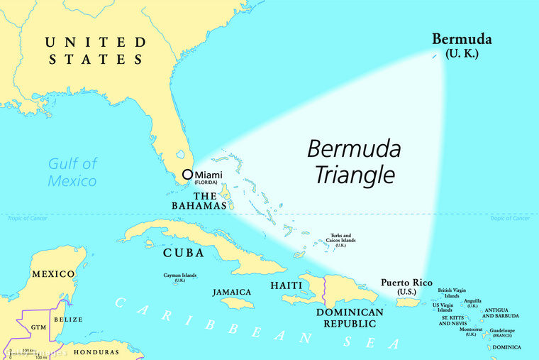 A Bermuda-háromszögA Bermuda-háromszög évtizedek óta a világ egyik leghírhedtebb tengeri területe, miután több hajó és repülőgép eltűnését is hozzá kötötték