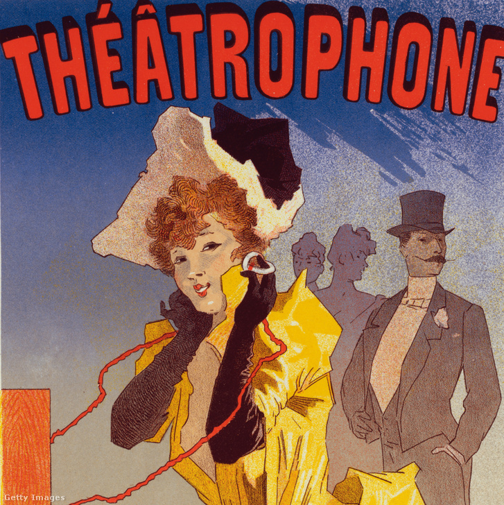 Jules Chéret plakátja a Théatrophone társaság számára, Párizs, 1896 körül