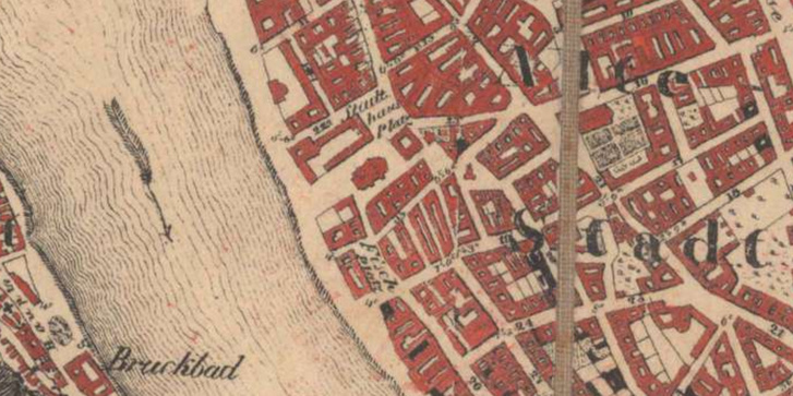 1838-as térkép a területről